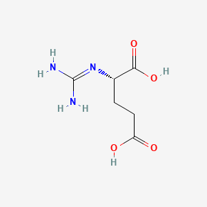 molecular formula C6H11N3O4 B1672429 alpha-Guanidinoglutaric acid CAS No. 73477-53-9