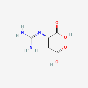 molecular formula C5H9N3O4 B1672430 Guanidinosuccinic acid CAS No. 6133-30-8