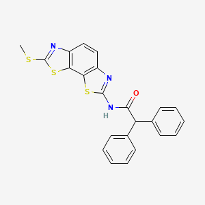 molecular formula C23H17N3OS3 B1672437 Gue1654 CAS No. 397290-30-1