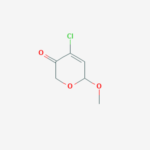 molecular formula C6H7ClO3 B167244 4-chloro-6-methoxy-2H-pyran-3(6H)-one CAS No. 126641-76-7
