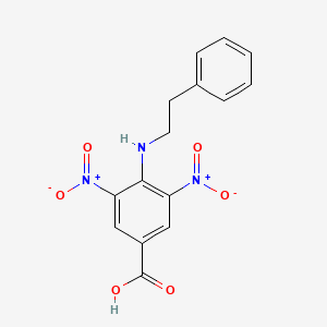 molecular formula C15H13N3O6 B1672446 3,5-Dinitro-4-[(2-phenylethyl)amino]benzoic acid CAS No. 346411-65-2