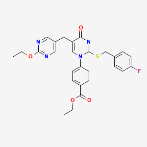 molecular formula C27H25FN4O4S B1672450 GW-1100 CAS No. 306974-70-9