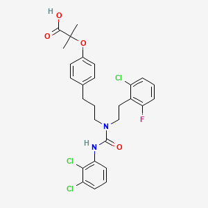 molecular formula C28H28Cl3FN2O4 B1672453 GW 2433 