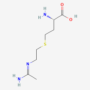 molecular formula C8H17N3O2S B1672455 L-Homocysteine, S-(2-((1-iminoethyl)amino)ethyl)- CAS No. 210354-22-6