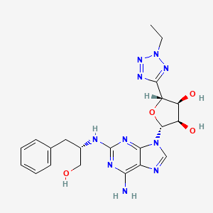 molecular formula C21H26N10O4 B1672457 GW 328267 CAS No. 210237-78-8