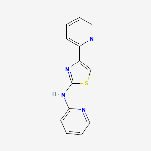 molecular formula C13H10N4S B1672459 Pyridin-2-yl-(4-pyridin-2-yl-thiazol-2-yl)-amine CAS No. 3374-88-7