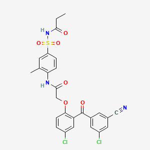 molecular formula C26H21Cl2N3O6S B1672475 GW695634 CAS No. 457635-65-3