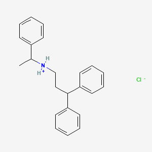 molecular formula C23H26ClN B1672497 Fendiline hydrochloride CAS No. 13636-18-5