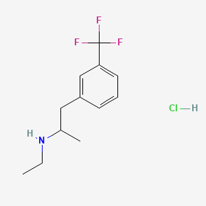 molecular formula C12H17ClF3N B1672503 Fenfluramine hydrochloride CAS No. 404-82-0