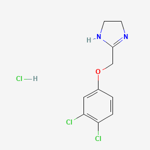 molecular formula C10H11Cl3N2O B1672514 Fenmetozole hydrochloride CAS No. 23712-05-2