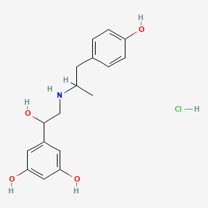 molecular formula C17H22ClNO4 B1672523 5-[1-Hydroxy-2-[1-(4-hydroxyphenyl)propan-2-ylamino]ethyl]benzene-1,3-diol;hydrochloride CAS No. 1944-10-1