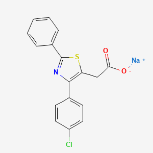 molecular formula C17H11ClNNaO2S B1672541 Fentiazac sodium salt CAS No. 96593-16-7