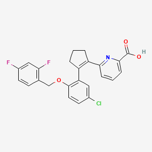 molecular formula C24H18ClF2NO3 B1672546 GW 848687X CAS No. 612831-24-0
