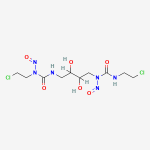 molecular formula C10H18Cl2N6O6 B1672557 1-(2-Chloroethyl)-3-[4-[2-chloroethylcarbamoyl(nitroso)amino]-2,3-dihydroxybutyl]-1-nitrosourea CAS No. 76123-41-6