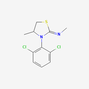 molecular formula C11H12Cl2N2S B1672562 2-Methylimino-3-(2,6-dichlorophenyl)-4-methylthiazolidine CAS No. 30725-74-7