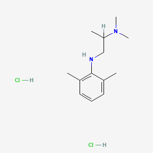 molecular formula C13H24Cl2N2 B1672563 1-(2,6-Dimethylphenylamino)-2-dimethylaminopropane dihydrochloride CAS No. 83843-39-4