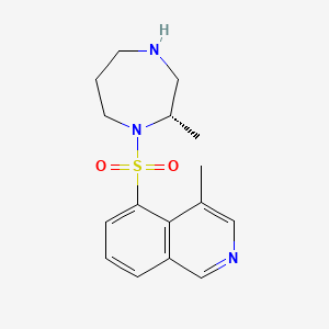 molecular formula C16H21N3O2S B1672575 (S)-2-Methyl-1-[(4-methyl-5-isoquinoline)sulfonyl]-homopiperazine CAS No. 451462-58-1