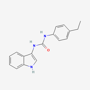 molecular formula C17H17N3O B1672577 1-(4-乙基苯基)-3-(1H-吲哚-3-基)脲 CAS No. 941987-60-6