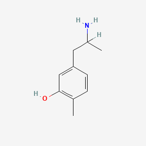 molecular formula C10H15NO B1672584 5-(2-Aminopropyl)-2-methylphenol CAS No. 21618-99-5