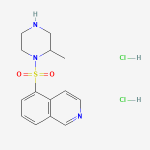 molecular formula C14H19Cl2N3O2S B1672585 1-(5-Isoquinolinesulfonyl)-2-methylpiperazine dihydrochloride CAS No. 108930-17-2