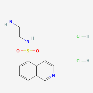 molecular formula C12H17Cl2N3O2S B1672587 N-[2-(Methylamino)ethyl]-5-isoquinolinesulfonamide dihydrochloride CAS No. 113276-94-1
