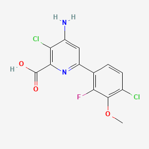 molecular formula C13H9Cl2FN2O3 B1672591 Halauxifen CAS No. 943832-60-8