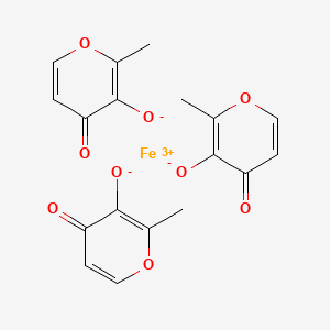 molecular formula C18H15FeO9 B1672603 麦芽酚铁 CAS No. 33725-54-1