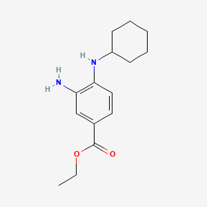 molecular formula C15H22N2O2 B1672604 Ethyl 3-amino-4-(cyclohexylamino)benzoate CAS No. 347174-05-4