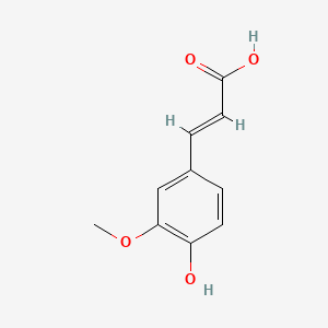 molecular formula C10H10O4 B1672606 Ferulic acid CAS No. 1135-24-6