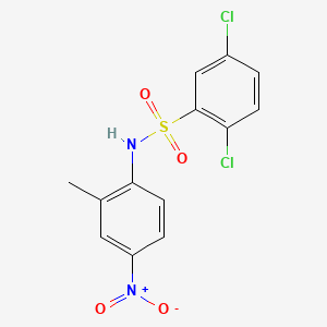 molecular formula C13H10Cl2N2O4S B1672658 2,5-二氯-N-(2-甲基-4-硝基苯基)苯磺酰胺 CAS No. 108409-83-2