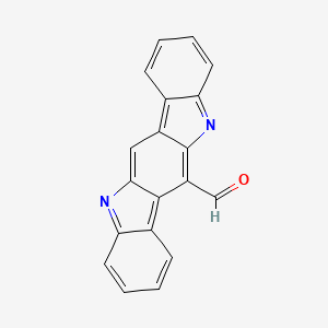 molecular formula C19H10N2O B1672663 Indolo[3,2-b]carbazole-6-carbaldehyde CAS No. 172922-91-7