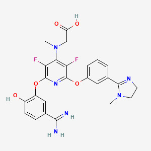 molecular formula C25H24F2N6O5 B1672666 菲达克沙班 CAS No. 183305-24-0