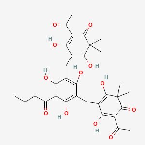 molecular formula C32H36O12 B1672669 Filixic acid ABA CAS No. 38226-84-5