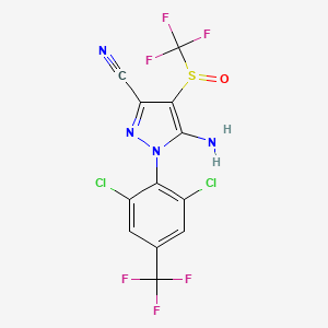 molecular formula C12H4Cl2F6N4OS B1672679 Fipronil CAS No. 120068-37-3
