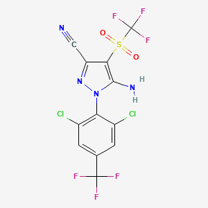 molecular formula C12H4Cl2F6N4O2S B1672680 Fipronil sulfone CAS No. 120068-36-2