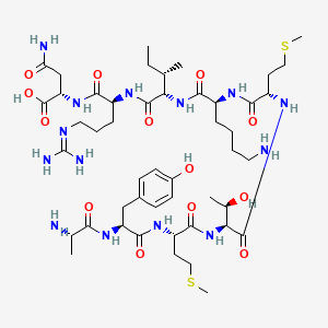 molecular formula C48H82N14O13S2 B1672684 L-Asparagine, L-alanyl-L-tyrosyl-L-methionyl-L-threonyl-L-methionyl-L-lysyl-L-isoleucyl-L-arginyl- CAS No. 173959-12-1