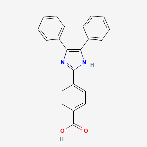 molecular formula C22H16N2O2 B1672702 4-(4,5-Diphenyl-1H-imidazol-2-yl)benzoic Acid CAS No. 5496-35-5