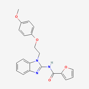 B1672719 N-[1-[2-(4-methoxyphenoxy)ethyl]benzimidazol-2-yl]furan-2-carboxamide CAS No. 443325-44-8