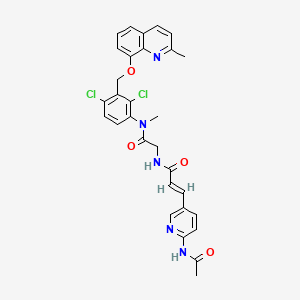 molecular formula C30H27Cl2N5O4 B1672740 FR173657 CAS No. 167838-64-4