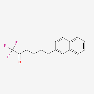 molecular formula C16H15F3O B1672750 1,1,1-Trifluoro-6-(2-naphthalenyl)-2-hexanone CAS No. 1071001-09-6