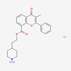 molecular formula C22H22FN3O3 B1672764 Flavoxate hydrochloride CAS No. 3717-88-2