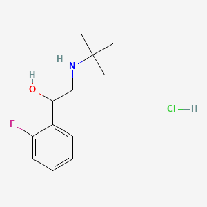 molecular formula C12H19ClFNO B1672769 alpha-(((1,1-Dimethylethyl)amino)methyl)-2-fluorobenzenemethanol hydrochloride CAS No. 82101-08-4