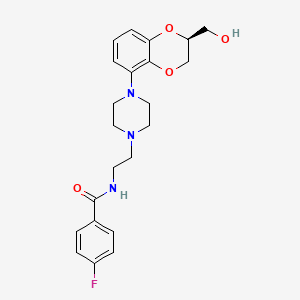 molecular formula C22H26FN3O4 B1672771 Flesinoxan CAS No. 98206-10-1