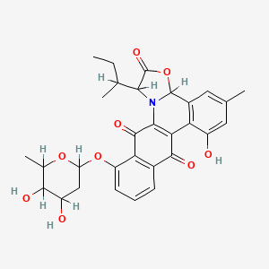 molecular formula C30H31NO9 B1672776 Jadomycin B CAS No. 149633-99-8