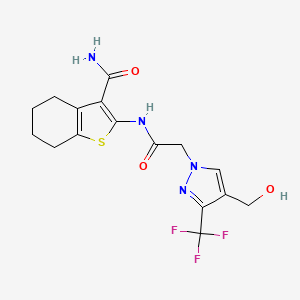 molecular formula C16H17F3N4O3S B1672781 JAMI1001A CAS No. 1001019-46-0