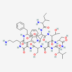 molecular formula C57H82N12O15 B1672785 Janthinocin C CAS No. 131086-54-9
