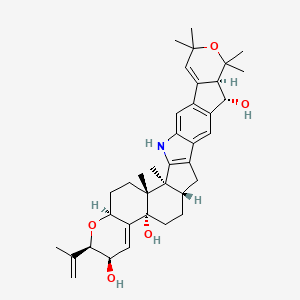 molecular formula C37H47NO5 B1672786 Janthitrem B CAS No. 73561-90-7