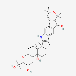 molecular formula C37H49NO6 B1672788 Janthitrem E CAS No. 90986-50-8