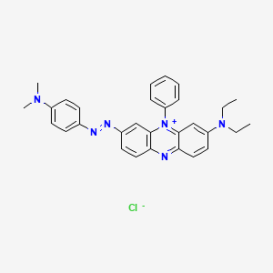 molecular formula C30H31N6.Cl<br>C30H31ClN6 B1672793 Janus Green B CAS No. 2869-83-2