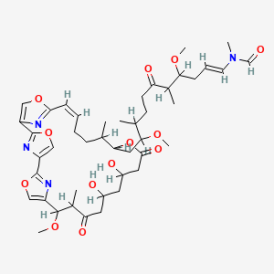 N-[(E)-11-[(24Z)-14,16-Dihydroxy-10-methoxy-11,21-dimethyl-12,18-dioxo-3,7,19,27-tetraoxa-29,30,31-triazatetracyclo[24.2.1.12,5.16,9]hentriaconta-1(28),2(31),4,6(30),8,24,26(29)-heptaen-20-yl]-4,10-dimethoxy-5,9-dimethyl-6-oxoundec-1-enyl]-N-methylformamide